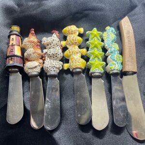 Butter and cheese spreaders, 7pc